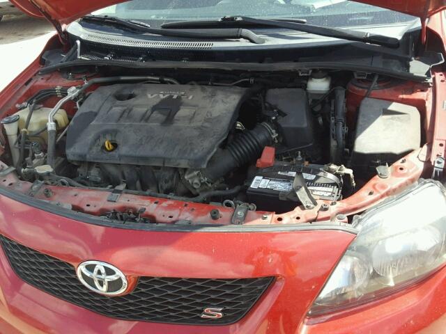 2T1BU4EE0AC361342 - 2010 TOYOTA COROLLA RED photo 7