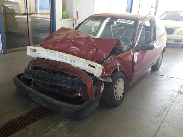 2C1MR2465P6769917 - 1993 GEO METRO MAROON photo 2