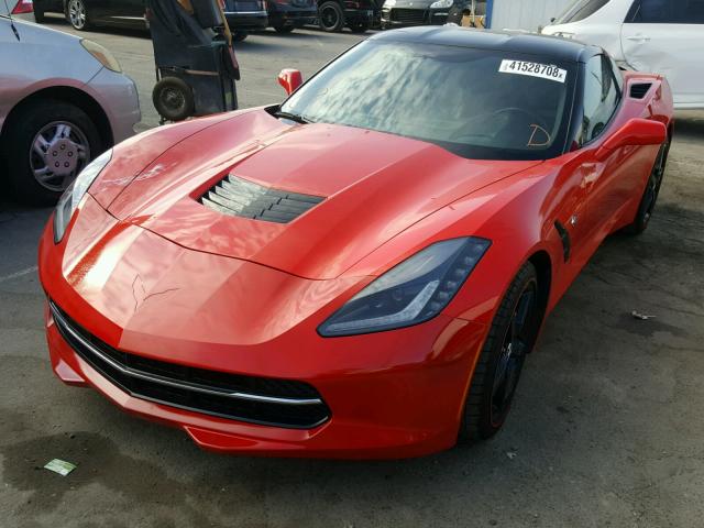 1G1YE2D77F5114167 - 2015 CHEVROLET CORVETTE S RED photo 2