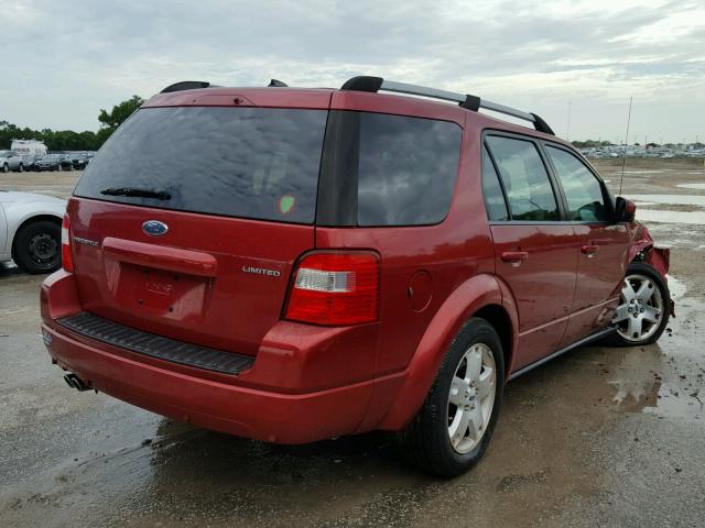 1FMDK03187GA18176 - 2007 FORD FREESTYLE RED photo 4