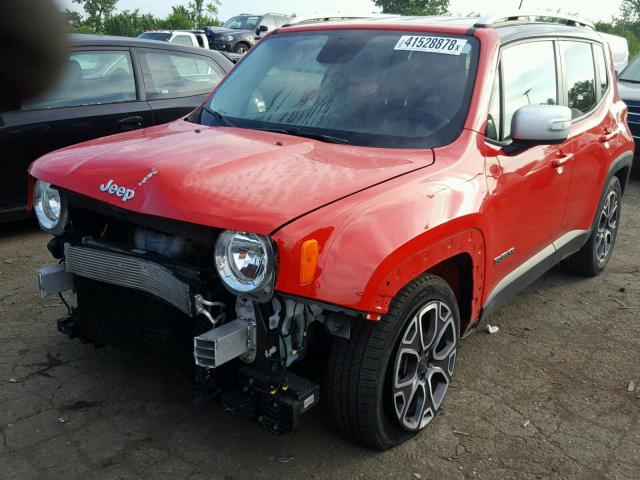 ZACCJADT2GPC60098 - 2016 JEEP RENEGADE L RED photo 2