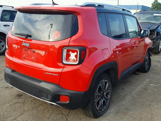 ZACCJADT2GPC60098 - 2016 JEEP RENEGADE L RED photo 4