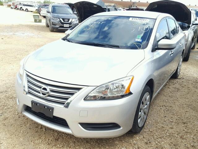 3N1AB7AP5EY210922 - 2014 NISSAN SENTRA SILVER photo 2