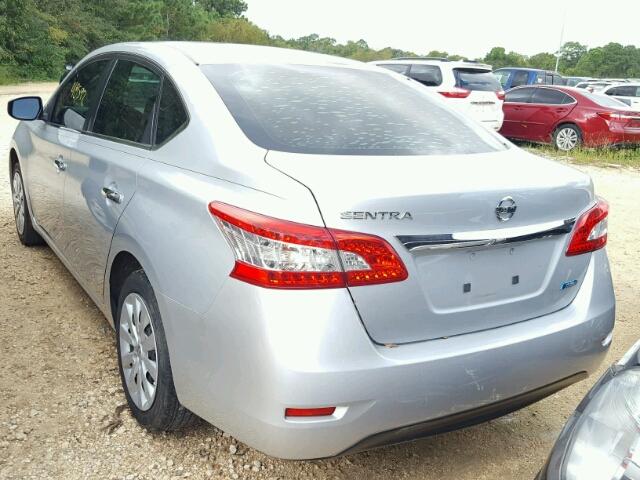 3N1AB7AP5EY210922 - 2014 NISSAN SENTRA SILVER photo 3