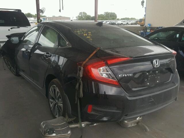 JHMFC1F7XJX011056 - 2018 HONDA CIVIC EXL BLACK photo 3