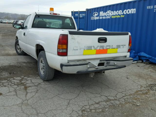 1GCEC14VX1Z315524 - 2001 CHEVROLET SILVERADO WHITE photo 3