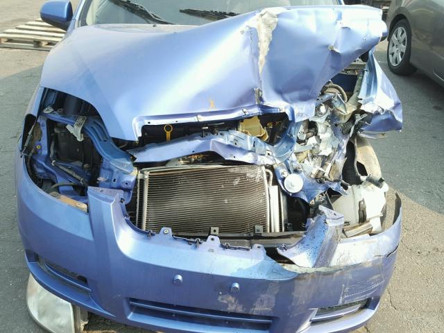 KL1TD56E79B367228 - 2009 CHEVROLET AVEO LS BLUE photo 7