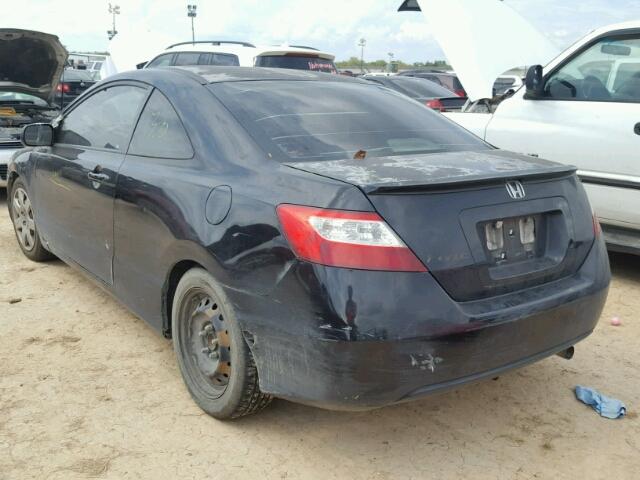 2HGFG12658H523987 - 2008 HONDA CIVIC BLACK photo 3