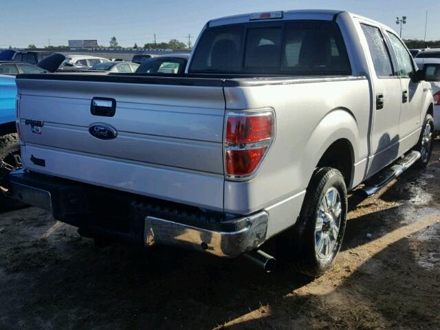 1FTFW1CT9CKD42365 - 2012 FORD F150 SILVER photo 4