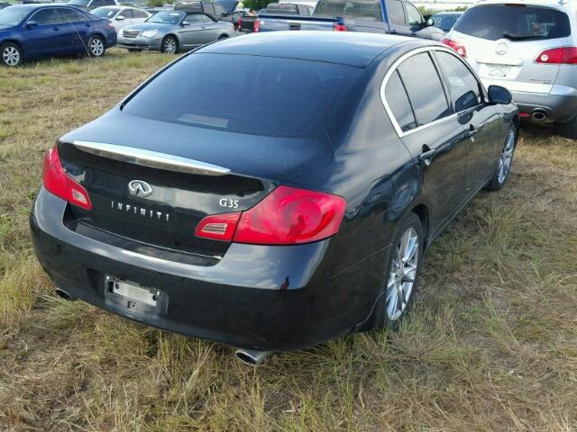 JNKBV61E87M707307 - 2007 INFINITI G35 BLACK photo 4