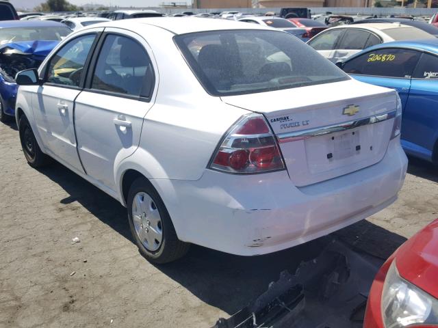 KL1TD5DE7AB067101 - 2010 CHEVROLET AVEO LS WHITE photo 3