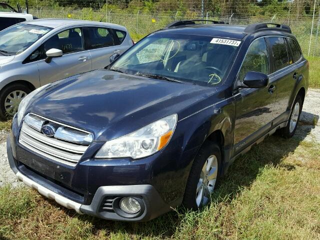 4S4BRDPC5D2260213 - 2013 SUBARU OUTBACK BLUE photo 2