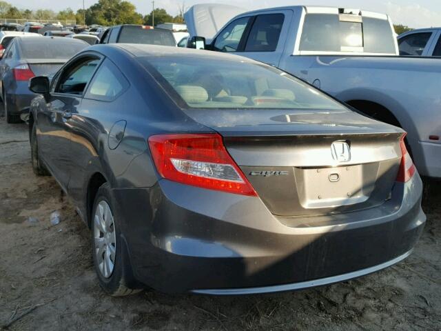 2HGFG3B57CH559451 - 2012 HONDA CIVIC LX GRAY photo 3