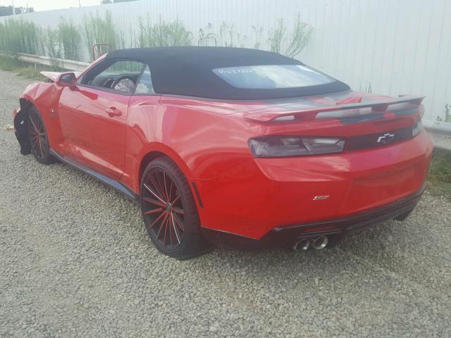 1G1FH3D78H0137672 - 2017 CHEVROLET CAMARO SS RED photo 3