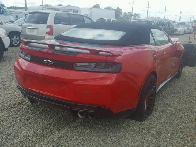 1G1FH3D78H0137672 - 2017 CHEVROLET CAMARO SS RED photo 4