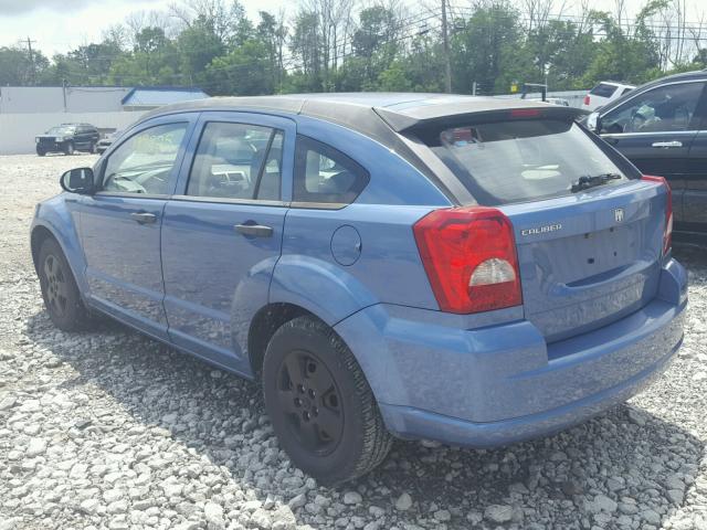 1B3HB28B17D187333 - 2007 DODGE CALIBER BLUE photo 3