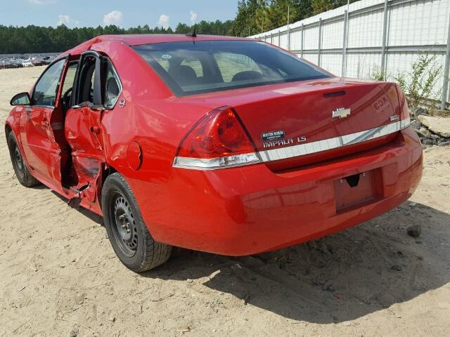 2G1WB57K691289677 - 2009 CHEVROLET IMPALA RED photo 3