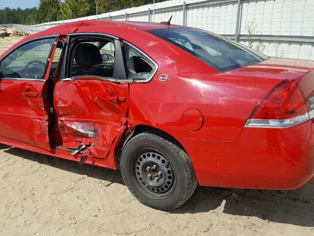 2G1WB57K691289677 - 2009 CHEVROLET IMPALA RED photo 9