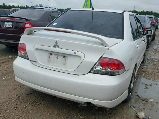 JA3AJ66F05U020375 - 2005 MITSUBISHI LANCER RAL WHITE photo 4