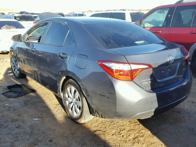 5YFBURHE0FP336294 - 2015 TOYOTA COROLLA L GRAY photo 3