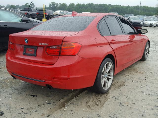 WBA3A9C58CFX59841 - 2012 BMW 335 I RED photo 4