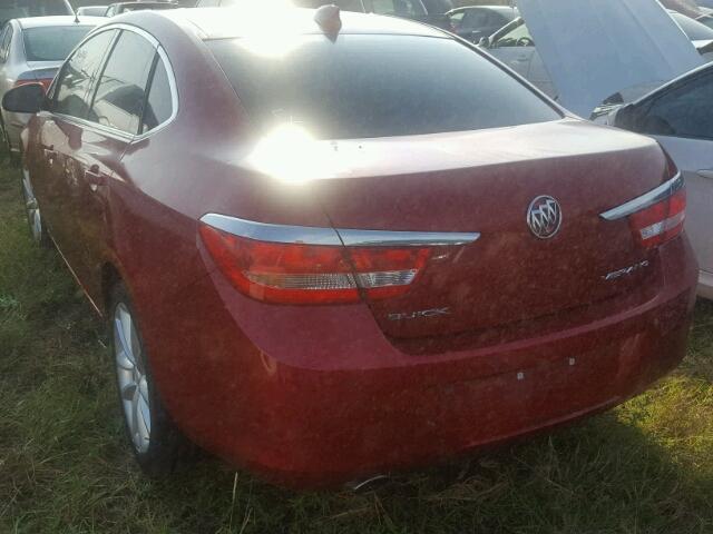 1G4PR5SK7F4165198 - 2015 BUICK VERANO BURGUNDY photo 3