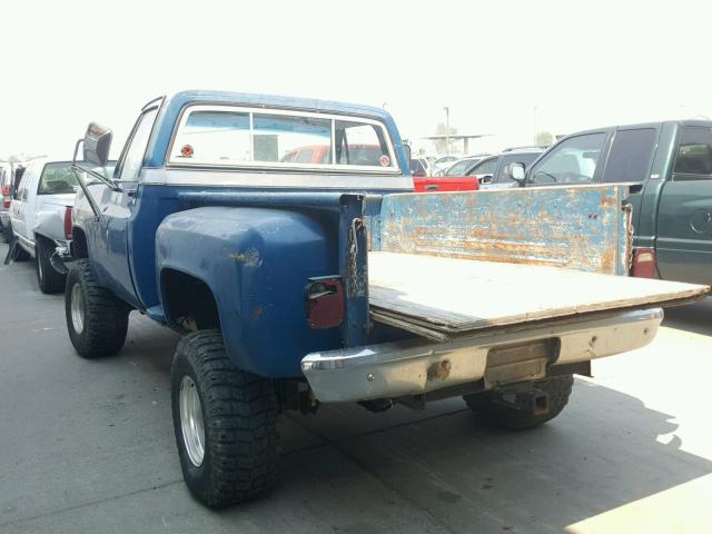 CKL149Z164125 - 1979 CHEVROLET PICK UP BLUE photo 3