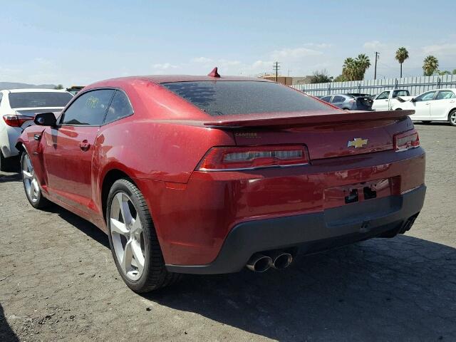 2G1FF1E31F9165287 - 2015 CHEVROLET CAMARO LT RED photo 3