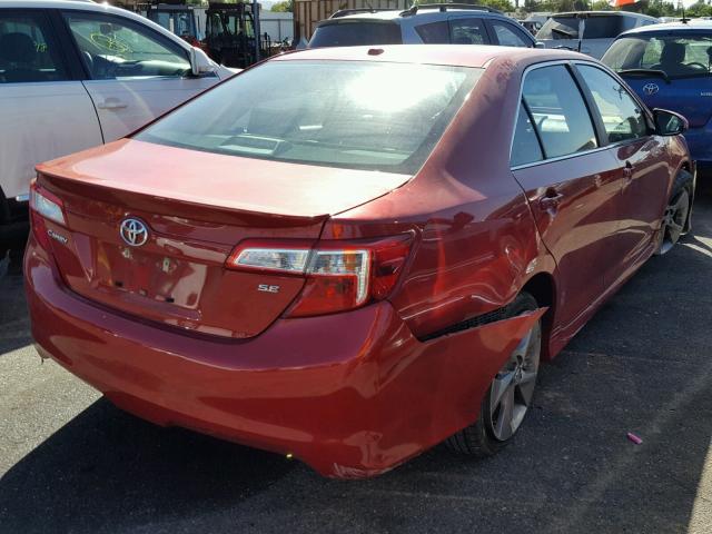 4T1BF1FK3CU628942 - 2012 TOYOTA CAMRY BASE RED photo 4