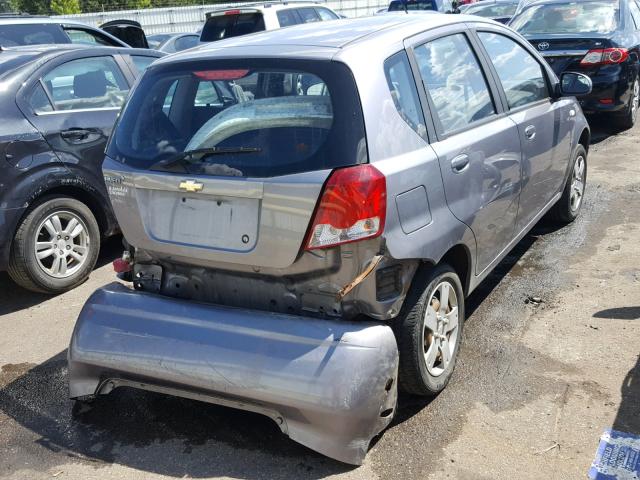 KL1TD66648B260182 - 2008 CHEVROLET AVEO BASE Մոխրագույն լուսանկար 4