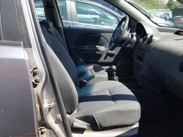 KL1TD66648B260182 - 2008 CHEVROLET AVEO BASE Մոխրագույն լուսանկար 5