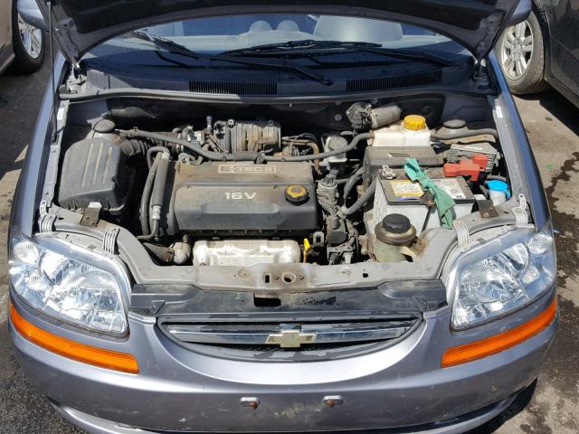 KL1TD66648B260182 - 2008 CHEVROLET AVEO BASE Մոխրագույն լուսանկար 7