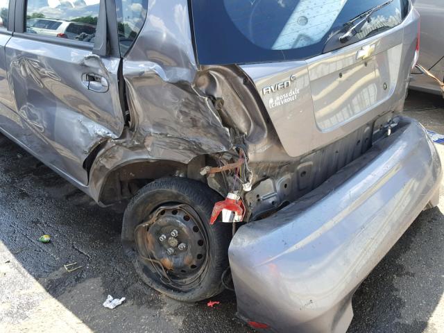 KL1TD66648B260182 - 2008 CHEVROLET AVEO BASE Մոխրագույն լուսանկար 9