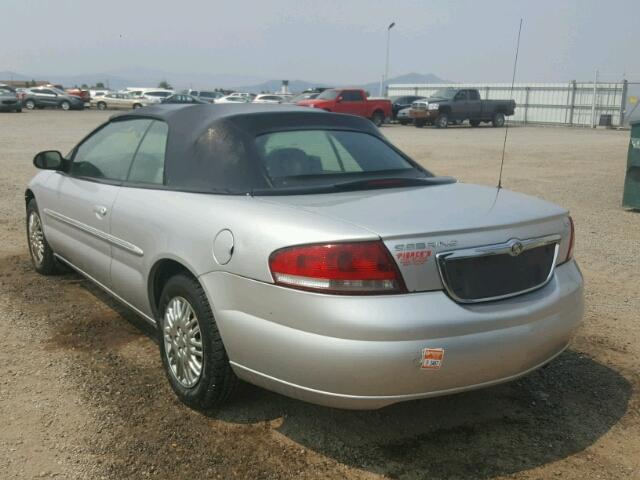 1C3EL45X12N214693 - 2002 CHRYSLER SEBRING LX SILVER photo 3