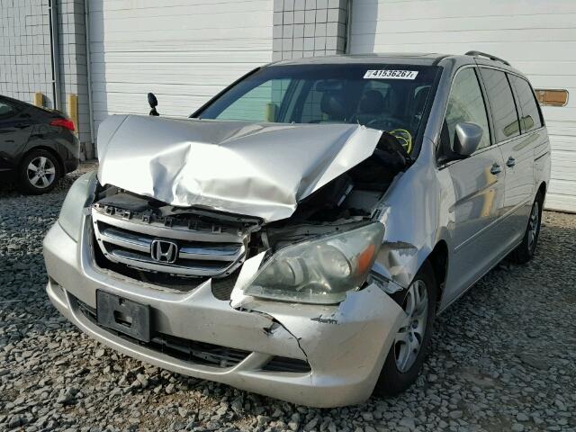 5FNRL38795B092753 - 2005 HONDA ODYSSEY EX SILVER photo 2