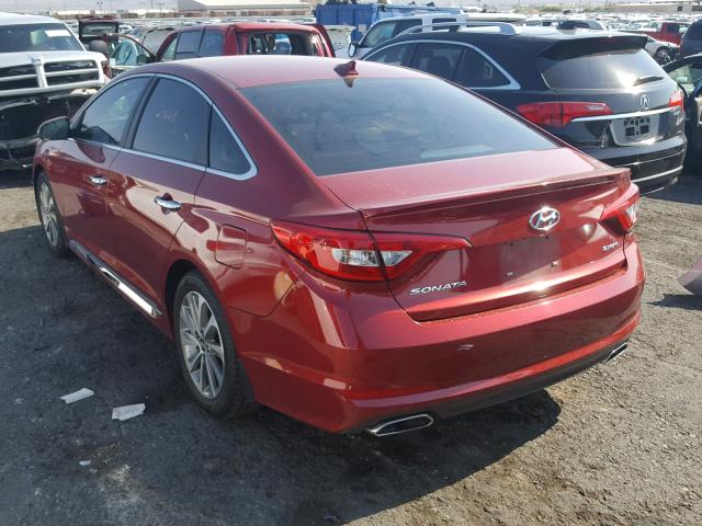 5NPE34AF7GH340900 - 2016 HYUNDAI SONATA SPO BURGUNDY photo 3