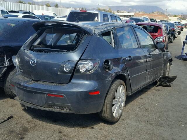 JM1BK34M681163534 - 2008 MAZDA SPEED 3 BLUE photo 4