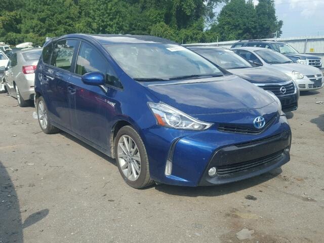 JTDZN3EU9FJ021650 - 2015 TOYOTA PRIUS V BLUE photo 1