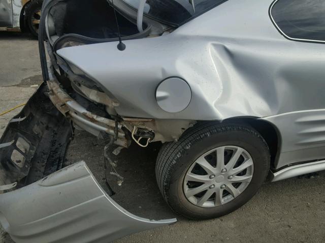 1G2NF12T81M561918 - 2001 PONTIAC GRAND AM S SILVER photo 9