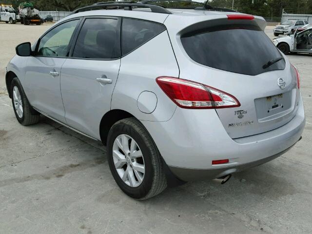 JN8AZ1MU6CW110330 - 2012 NISSAN MURANO S SILVER photo 3