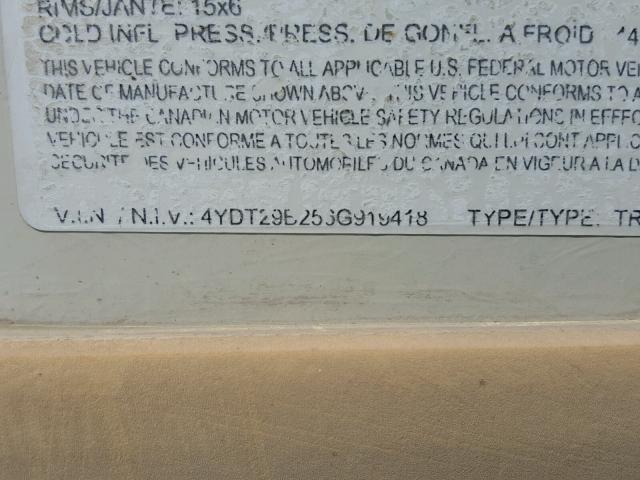4YDT29B256G919418 - 2006 TRLR TRAILER WHITE photo 10
