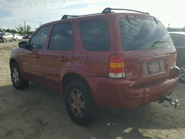 1FMCU04115KD90117 - 2005 FORD ESCAPE LIM BURGUNDY photo 3