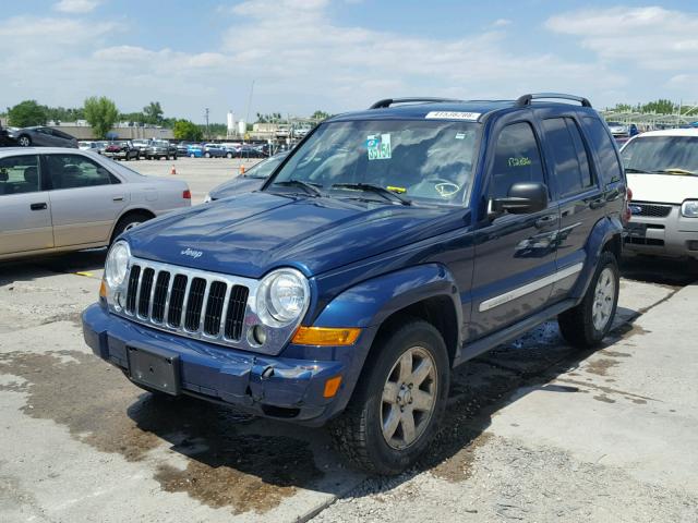 1J4GK58K35W604121 - 2005 JEEP LIBERTY LI BLUE photo 2