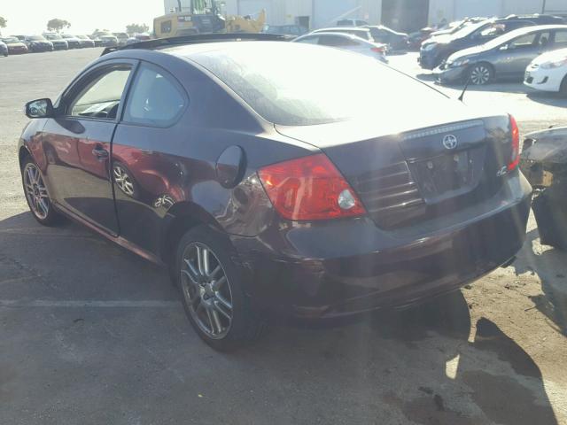 JTKDE177370193923 - 2007 TOYOTA SCION TC MAROON photo 3