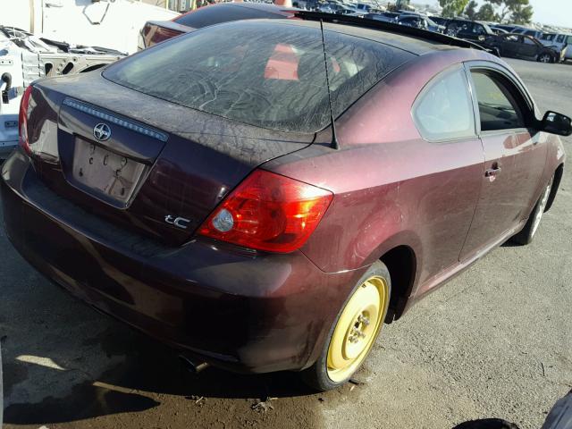 JTKDE177370193923 - 2007 TOYOTA SCION TC 栗色 照片 4