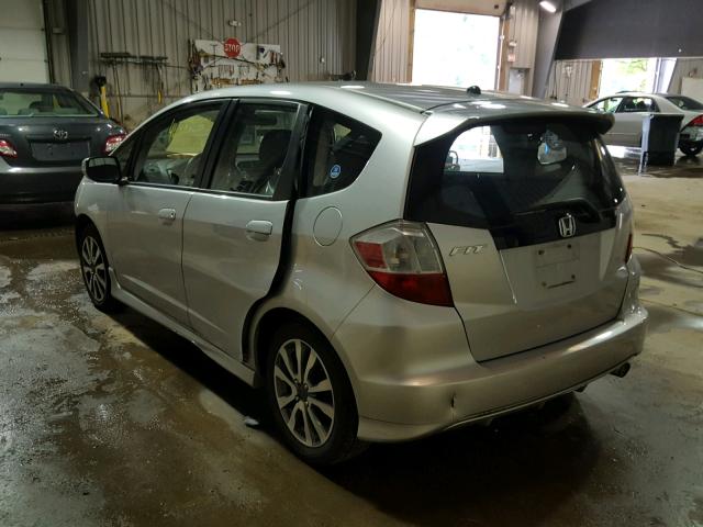 JHMGE8H58DC011572 - 2013 HONDA FIT SPORT SILVER photo 3