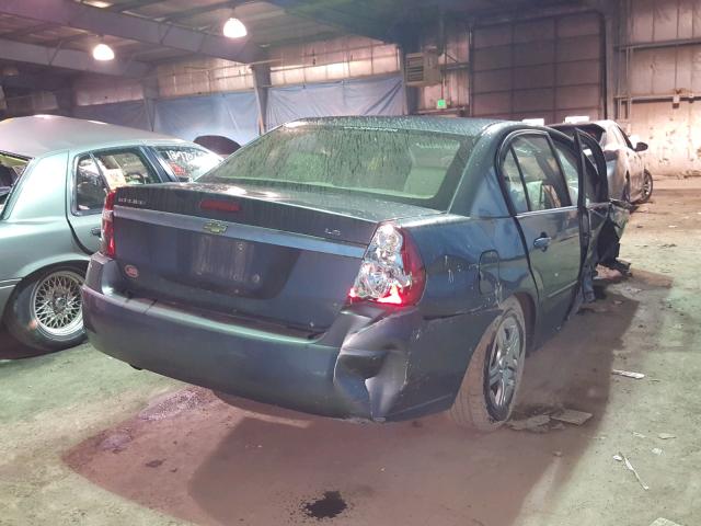 1G1ZS51F76F257916 - 2006 CHEVROLET MALIBU LS ნაცრისფერი ფოტო 4