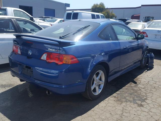 JH4DC53092C014531 - 2002 ACURA RSX TYPE-S BLUE photo 4