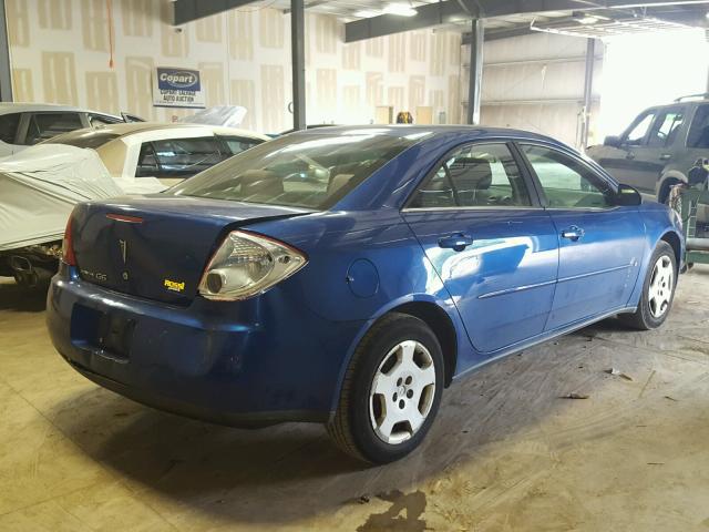 1G2ZF58B274255734 - 2007 PONTIAC G6 VALUE L BLUE photo 4