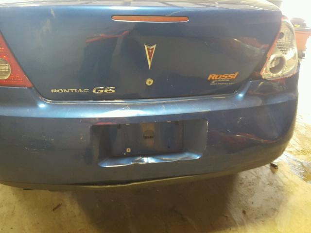 1G2ZF58B274255734 - 2007 PONTIAC G6 VALUE L BLUE photo 9